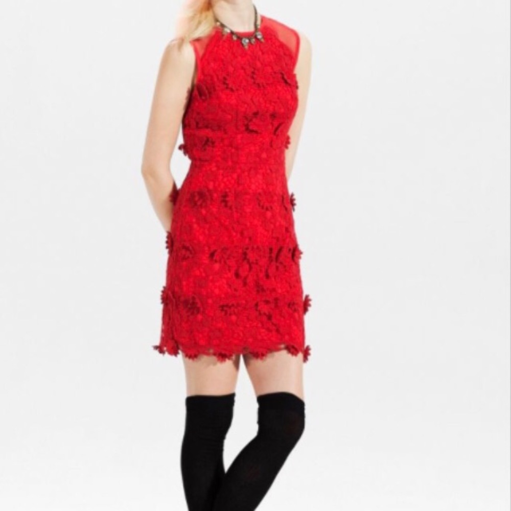Thistlepearl red floral dress size 0